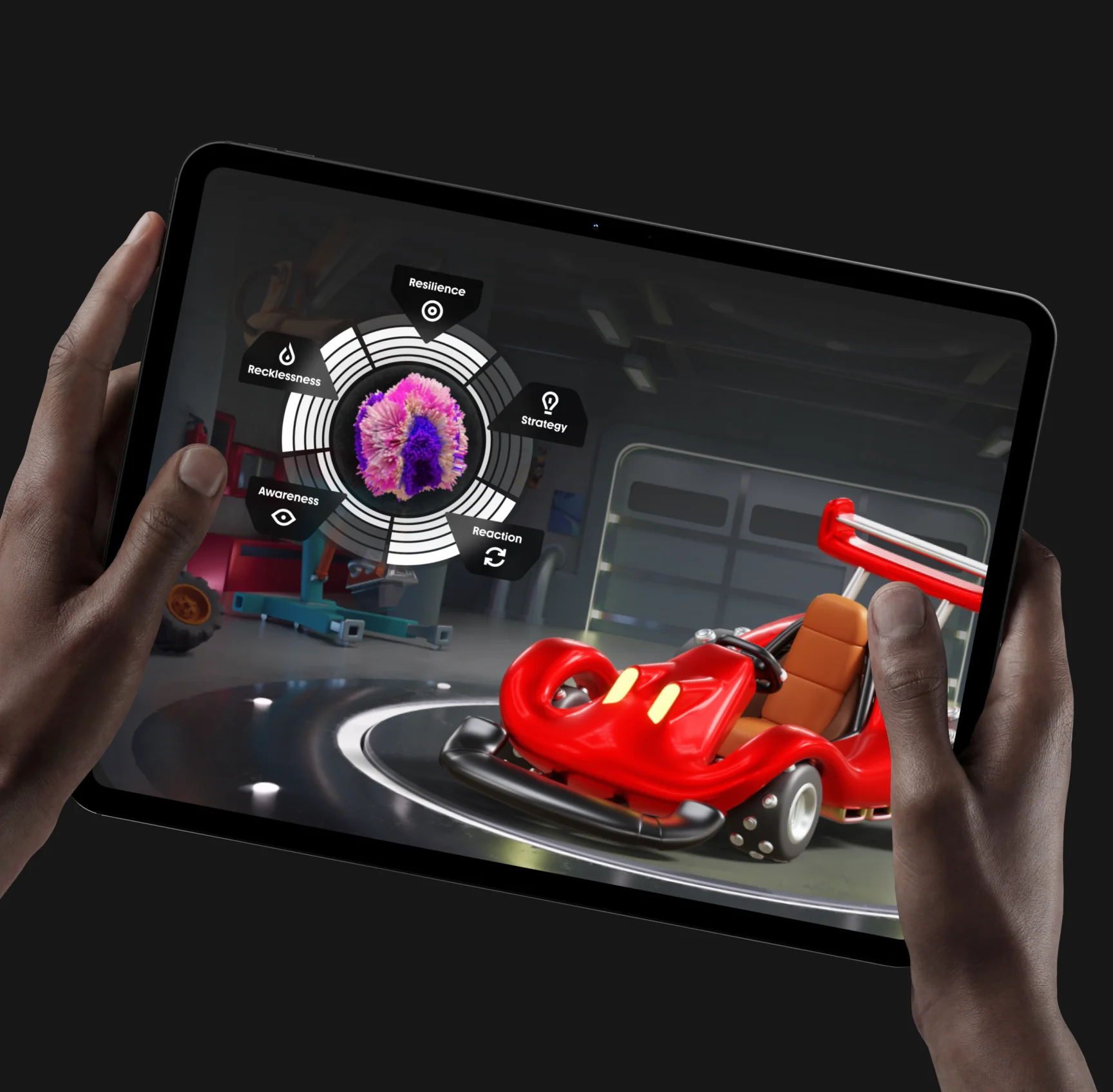 Raicers gameplay on a tablet