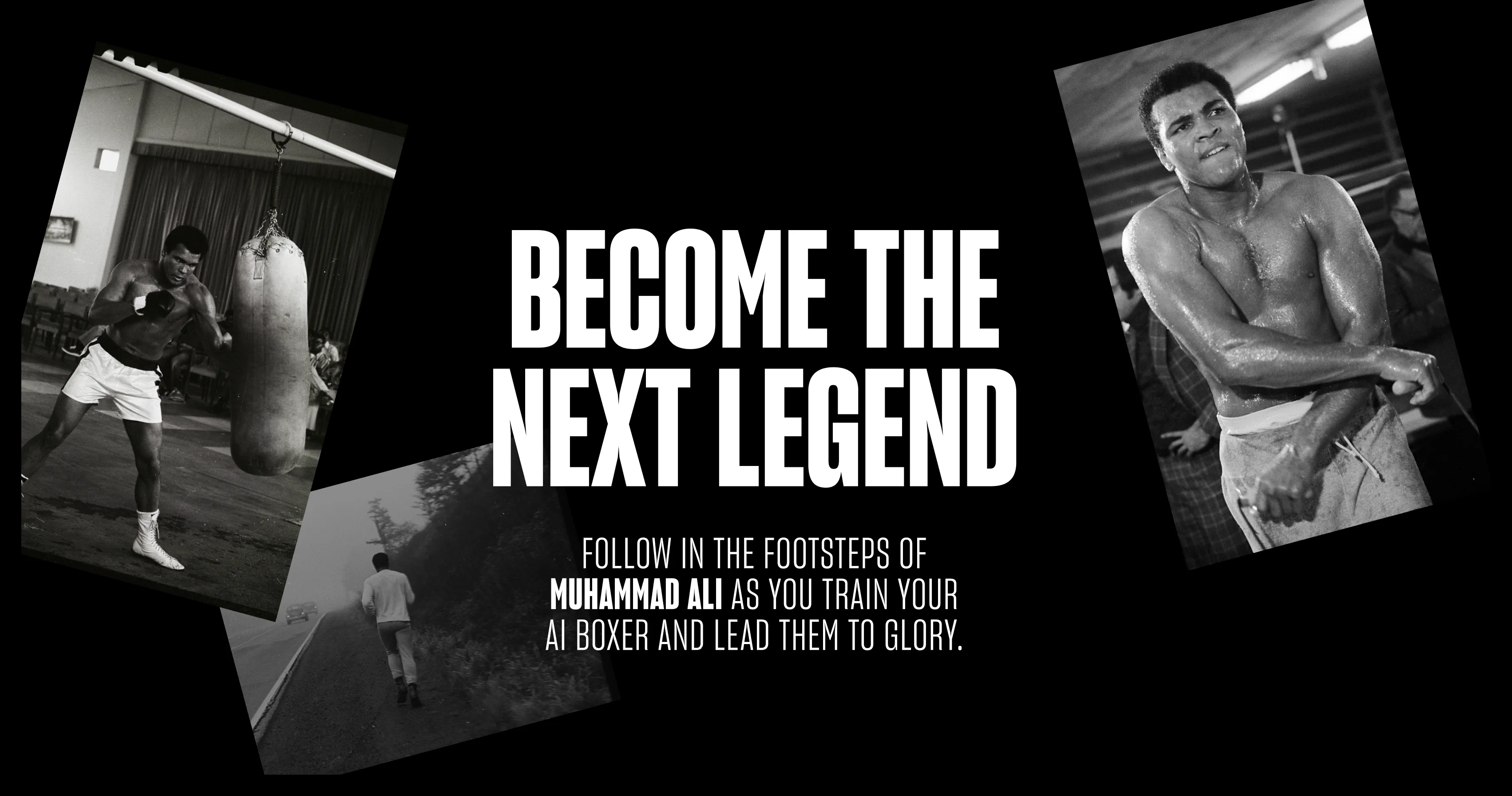 Become the Next Legend — key art with Muhammad Ali