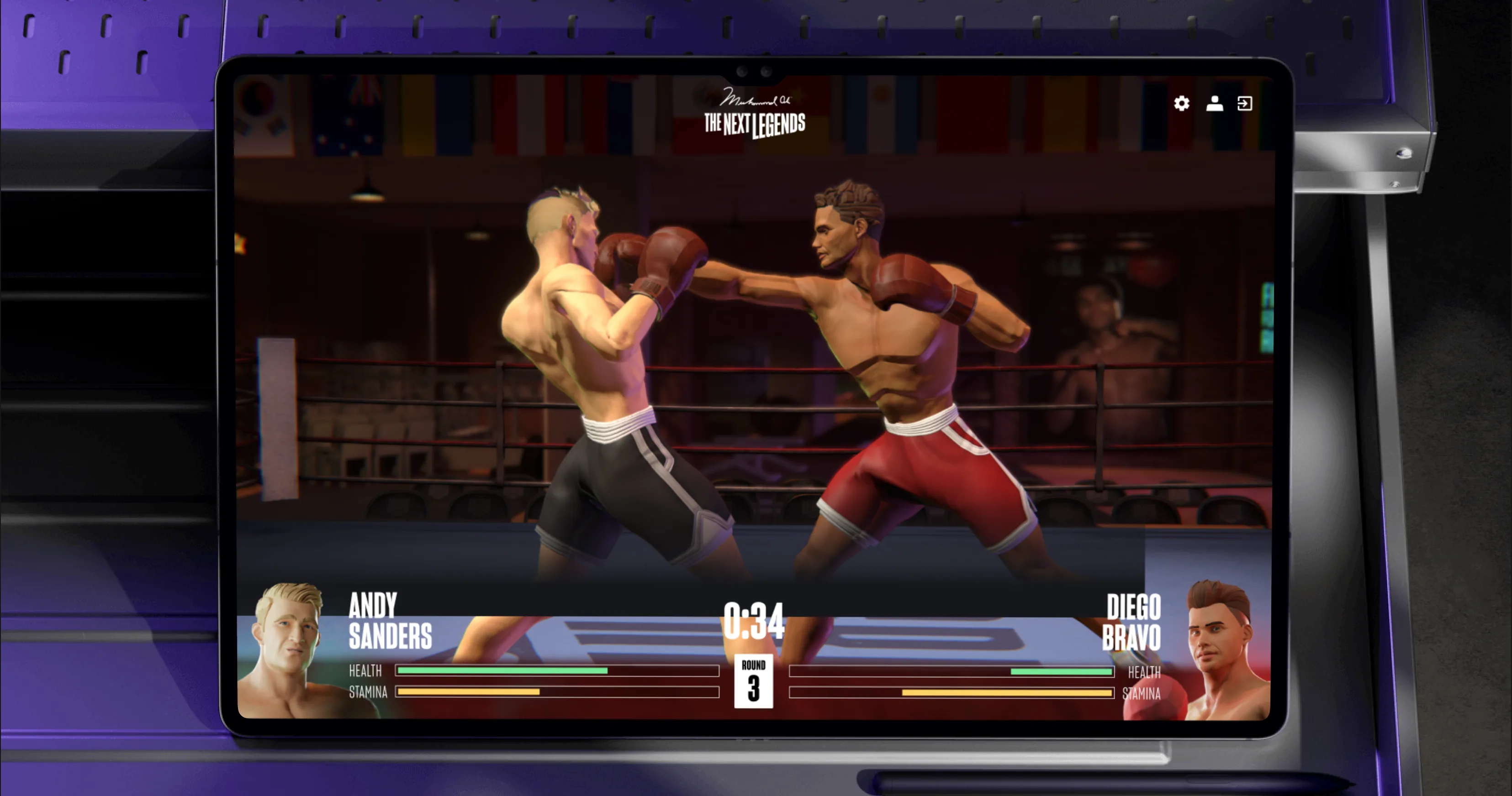 Live fight gameplay on a phone