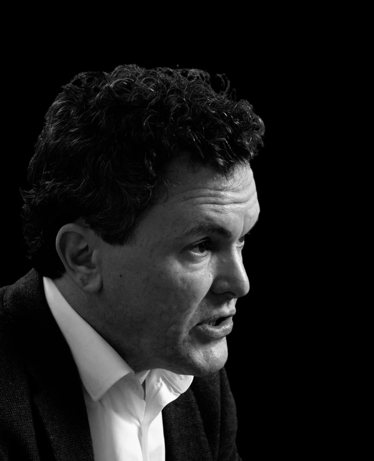 Black and white portrait from the brand photography