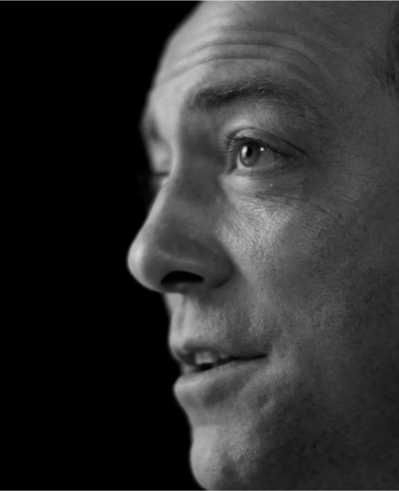 Black and white portrait from the brand photography